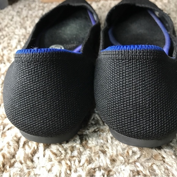 Rothy’s the pointed toe knit flats black and blue lining W 7.5 - Picture 5 of 12
